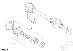 OUTPUT SHAFT diagram for BMW 3 Series E30 325i