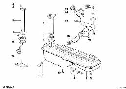 FUEL TANK/FUEL FEED diagram for BMW 3 Series E30 325i