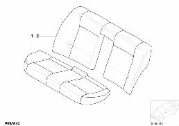 INDIVIDUAL COVER, SEAT, REAR, LEATHER N6 diagram for BMW 3 Series E46 318i