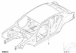 Caisse de carrosserie diagram for BMW 7 Series E65 750i