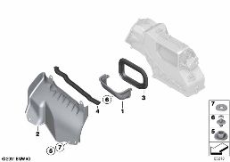 AIR-INLET DUCT, ENGINE COMPARTMENT diagram for BMW MINI R53 Cooper S