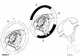 Volant sport individ., airbag,SA 255 diagram for BMW 5 Series E39 525td