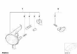 Lampa kierunkowskazu przednia/boczna diagram for BMW MINI R50 Cooper