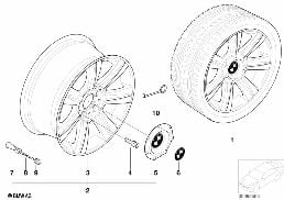 BMW LA WHEEL, STAR SPOKE 96 diagram for BMW 3 Series E46 318i