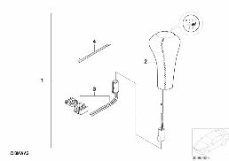 RETROFIT KIT, SHIFT KNOB,LEATHER ILLUMI. diagram for BMW Z3 E36 M