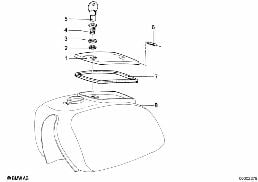Reservoir de carb.-boite a outils diagram for BMW R50/5-R90S 69-76 R50/5