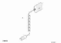 Auxiliary power adapter diagram for BMW 7 Series E65 745i
