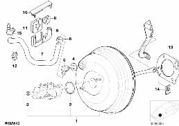 ชุดเพิ่มแรงเบรค, แบบแรงกดต่ำ diagram for BMW X5 E53 4.6is