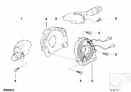 Przełącznik biegów na kolumnie kierown. diagram for BMW MINI R50 Cooper
