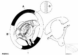 INDIVID. M SPORTS STRNG WHL AIRBAG SA710 diagram for BMW 5 Series E39 M5