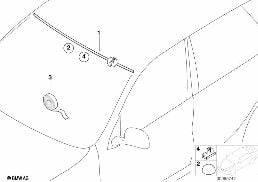 WINDOW MOUNTING PARTS diagram for BMW X5 E53 4.4i