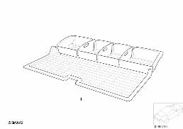 Bagagerumsmatta diagram for BMW 5 Series E39 540i