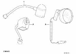 Halogen Map Light diagram for BMW 7 Series E65 745i