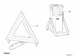 Trójkąt odblaskowy diagram for BMW 7 Series E65 745i