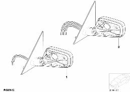 Lusterko zewnętrzne diagram for BMW 7 Series E65 745i