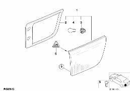 REAR LIGHT IN TRUNK LID diagram for BMW X5 E53 3.0d