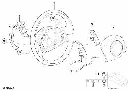 Kierownica z pod. pow. bez wielofunk. diagram for BMW MINI R50 Cooper
