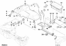 EXP.TANK/ACTIVATED CARBON CONTAINER diagram for BMW 3 Series E46 325i