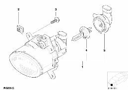 Lampa przeciwmgłowa diagram for BMW MINI R50 Cooper