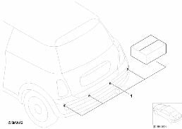 Zest. dopos. - Park Distance Control diagram for BMW MINI R50 Cooper