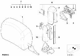 SEAT, FRONT, HEAD RESTRAINT, BASE SEAT
