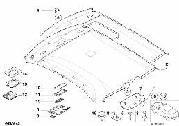 HEADLINING diagram for BMW 3 Series E46 318i