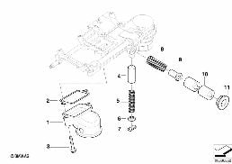 Dopływ oleju-pompa olejowa, elem. poj. diagram for BMW 7 Series E65 745i