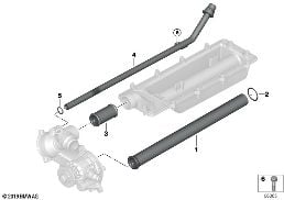 Rurociąg układu chłodniczego diagram for BMW 7 Series E65 745i