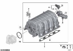 Kolektor ssący diagram for BMW 7 Series E65 745i