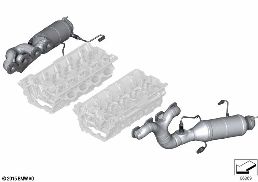 Kolektor spalin - sondy Lambda diagram for BMW 7 Series E65 745i
