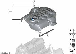 Akustyka silnika diagram for BMW 7 Series E65 745i