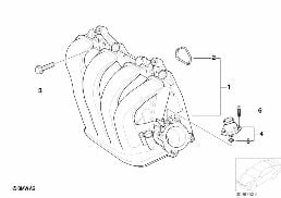 Kolektor ssący diagram for BMW MINI R50 Cooper