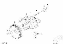 Pump servostyrning diagram for BMW 5 Series E39 540i