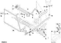 HYDRO STEERING-OIL PIPES diagram for BMW Z3 E36 M