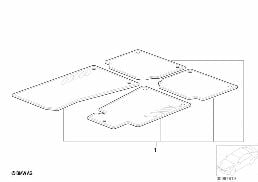 ALU-CITY FLOOR MATS diagram for BMW 3 Series E46 325i