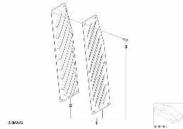 Repose-pied aluminium diagram for BMW 5 Series E39 525td