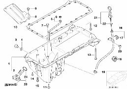 OIL PAN/OIL LEVEL INDICATOR