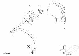Equipement ult., 3ème ceinture 3 points diagram for BMW 3 Series E46 318ti