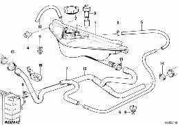 Zbiornik wyrównawczy diagram for BMW 5 Series E34 535i