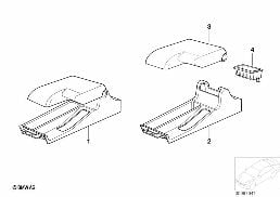 RETROFIT KIT, ARMREST FRONT diagram for BMW 3 Series E36 318is