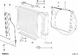 FAN SHROUD diagram for BMW 3 Series E30 316i