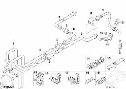 REAR BRAKE PIPE ASC diagram for BMW 3 Series E46 325i