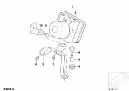 ASC HYDRO UNIT/CONTROL UNIT/SUPPORT diagram for BMW 3 Series E46 325i
