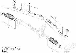 Drążki kierownicze/drążek kierowniczy diagram for BMW MINI R50 Cooper