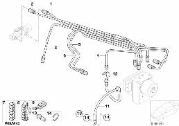 Przewód hamulcowy przedni DSC diagram for BMW MINI R50 Cooper