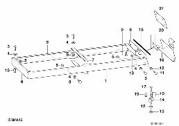 Remorque piéces gaine rampe de charge diagram for BMW 5 Series E39 525td