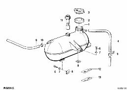 EXPANSION TANK diagram for BMW 5 Series E28 535i