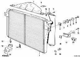 RADIATOR/FRAME diagram for BMW 5 Series E28 535i