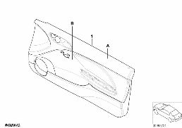 rivestim. individ. portiera ant. airbag diagram for BMW 3 Series E46 318Ci