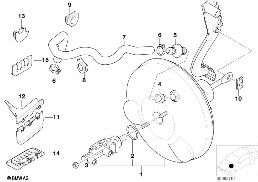 POWER BRAKE UNIT DEPRESSION diagram for BMW 3 Series E46 325i